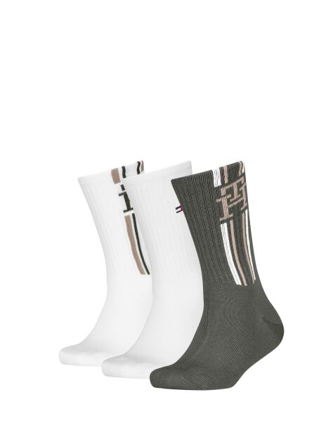 Multi 3-Pack TH Monogram Socks  Kids Unisex