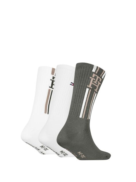 Multi 3-Pack TH Monogram Socks  Kids Unisex