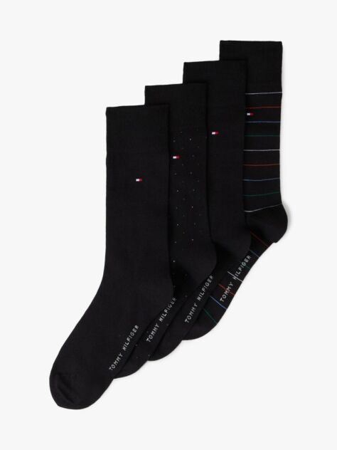 Black 4-Pack Flag Embroidery Socks Gift Box  Men