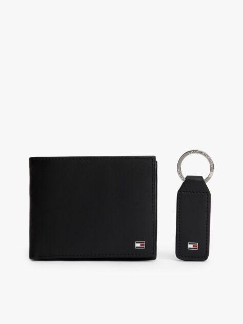 Black FLAG WALLET AND KEY FOB SET  Men