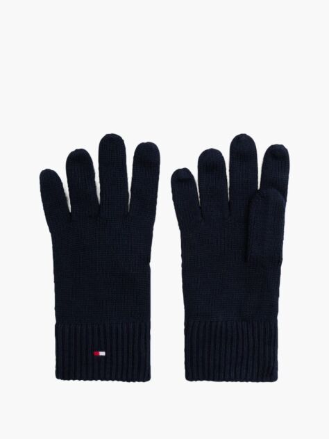 Blue Hilfiger Flag Embroidery Gloves with Cashmere  Men