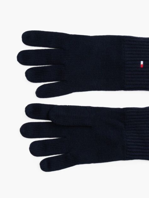 Blue Hilfiger Flag Embroidery Gloves with Cashmere  Men