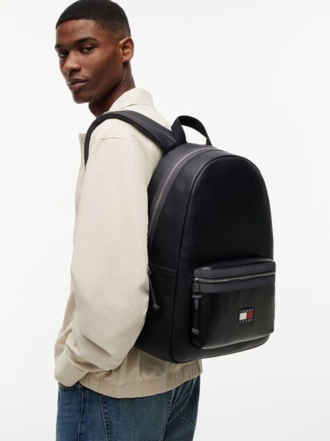 Black Logo Dome Backpack  Men