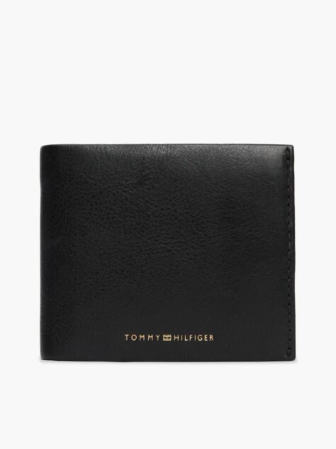 Black Casual Leather Bifold Wallet  Men