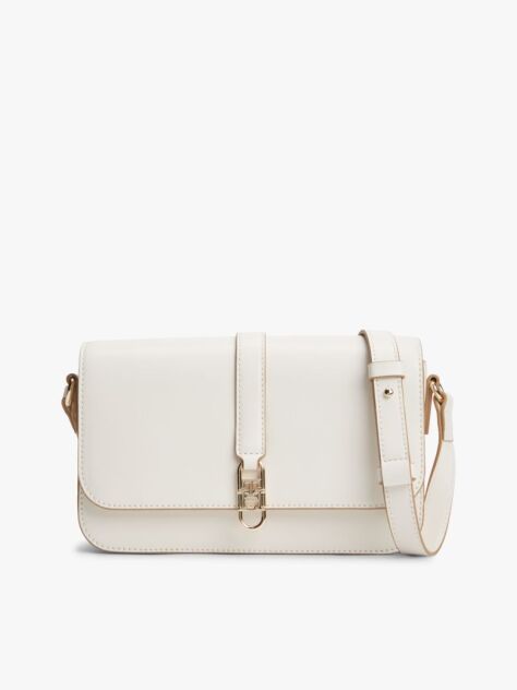 Beige TH Monogram Flap Crossbody Bag  Women