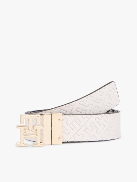 Multi TH Monogram Reversible Leather Belt  Women