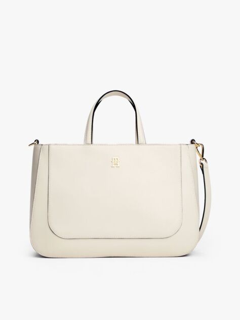Beige TH Glam Satchel Bag  Women