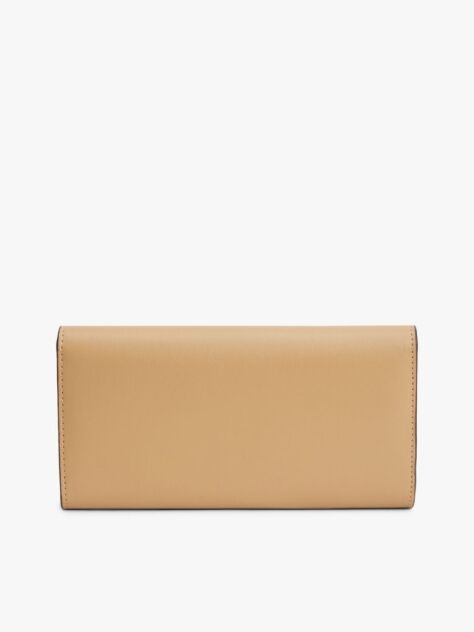 Beige Modern TH Monogram Turn Lock Wallet  Women