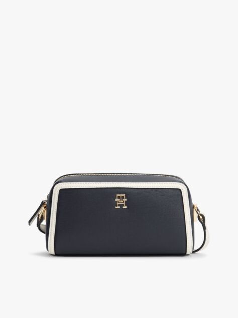Blue Colour-Blocked TH Monogram Crossbody Camera Bag  Women