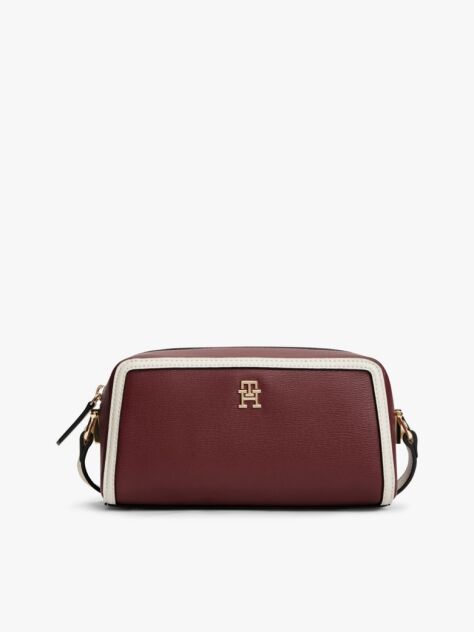Red Colour-Blocked TH Monogram Crossbody Camera Bag  Women