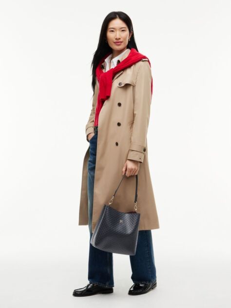 Blue Hilfiger Icon Debossed Shoulder Bag  Women