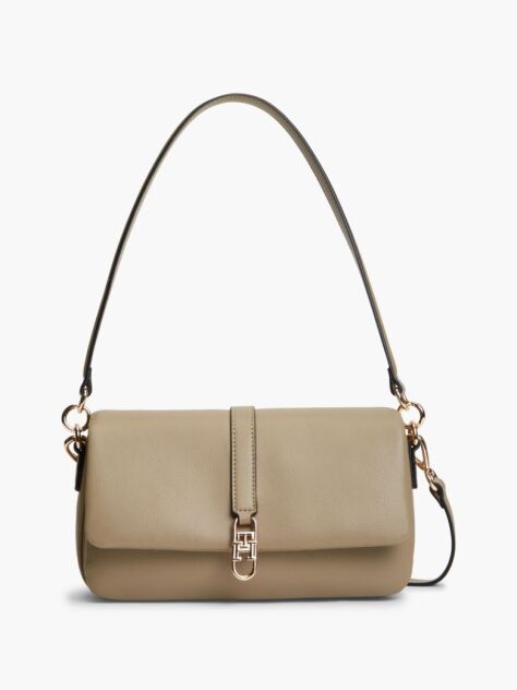 Beige TH Monogram Convertible Crossbody Bag  Women
