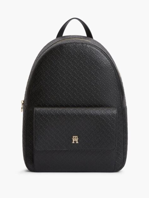 Black Hilfiger Icon TH Monogram Dome Backpack  Women