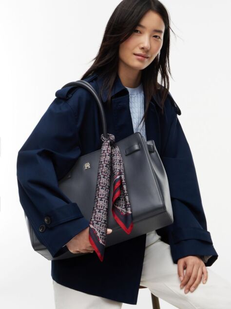 Blue TH Monogram Tote Bag  Women