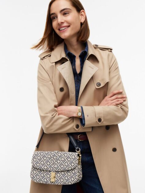 Blue TH Monogram Jacquard Convertible Crossbody Bag  Women