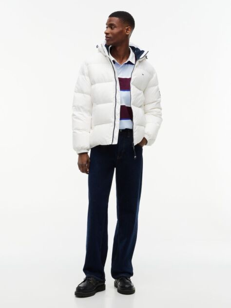Beige Water Repellent Down Jacket  Men