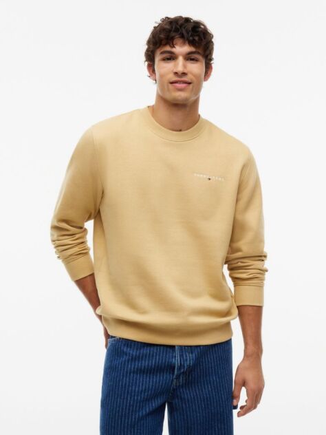 Beige Logo Crew Neck Sweatshirt  Men