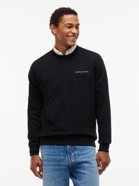 Black Logo Crew Neck Sweatshirt  Men