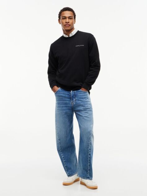 Black Logo Crew Neck Sweatshirt  Men