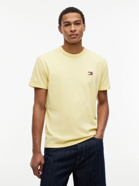 Yellow Tommy Badge Crew Neck T-Shirt  Men