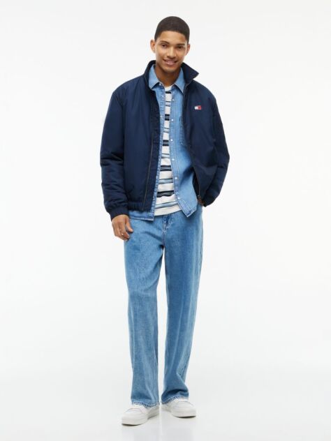 Blue Water Repellent Relaxed Padded Jacket  Men