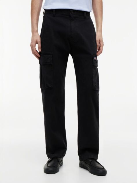Black Otis Canvas Straight Cargo Trousers  Men