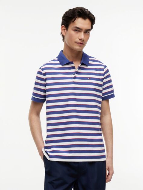 Multi Regular Fit Stripe Jersey Polo Shirt  Men