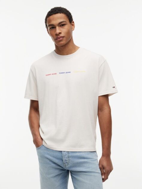 White Repeat Logo T-Shirt  Men