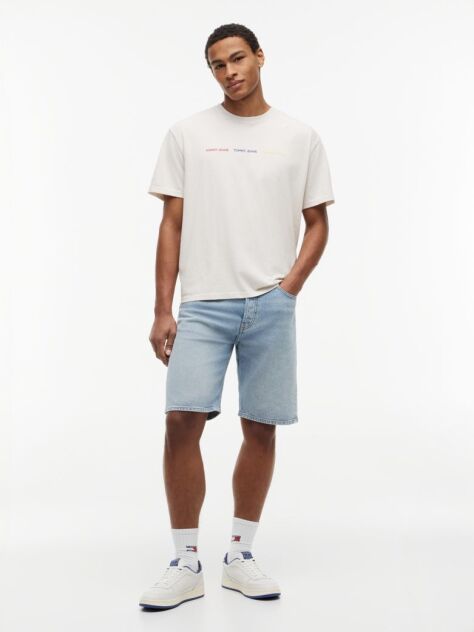 White Repeat Logo T-Shirt  Men