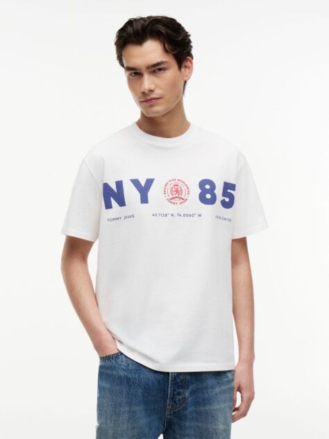 White Back Logo Relaxed Jersey T-Shirt  Men
