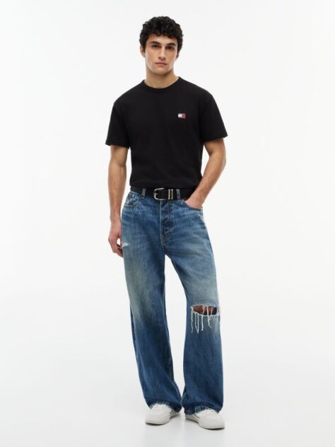 Denim Theo Distressed Loose Jeans  Men