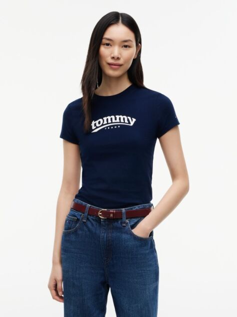 Blue Logo Slim T-Shirt  Women