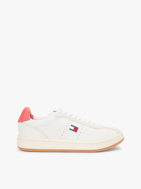 Multi Leather Archive Court Trainers  Women