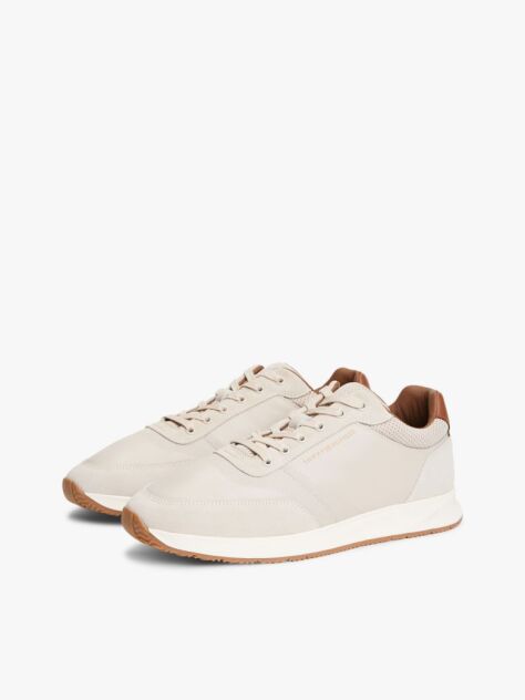 Μπεζ Σουέτ Sneakers Με Μίξη Υφών  Άνδρες