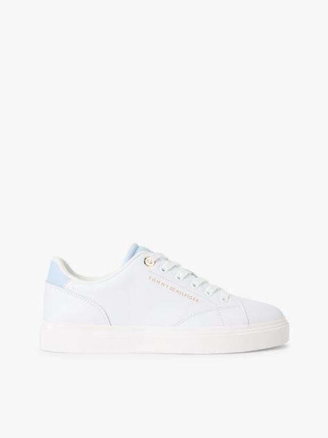 Άσπρο Δερμάτινα Sneakers Με Λογότυπο  Γυναίκες