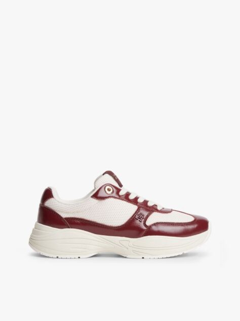 Multi Δερμάτινα Sneakers Mε Μονόγραμμα TH Και Μίξη Υφών  Γυναίκες