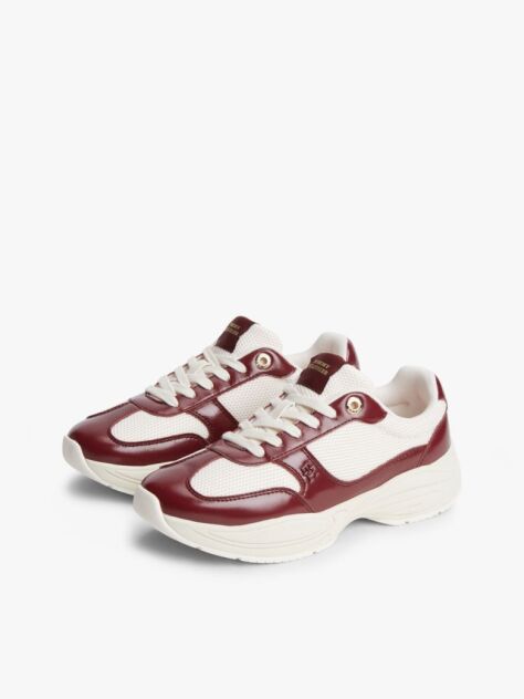 Multi Δερμάτινα Sneakers Mε Μονόγραμμα TH Και Μίξη Υφών  Γυναίκες
