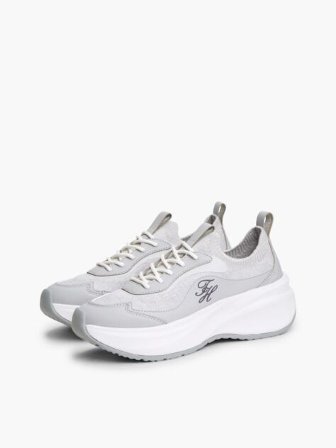 Γκρι Sneakers Με Διάτρητα Πάνελ  Γυναίκες