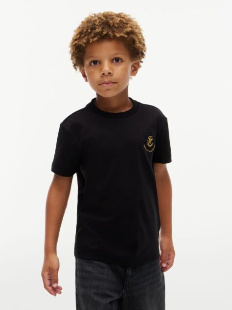 Black Shield Logo Appliqué T-Shirt  Boys