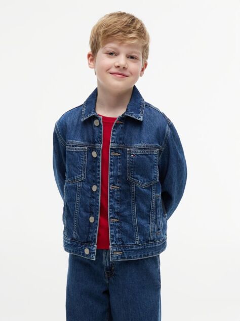 Denim Denim Trucker Τζάκετ Με Πίσω Σημαία  Παιδί Unisex