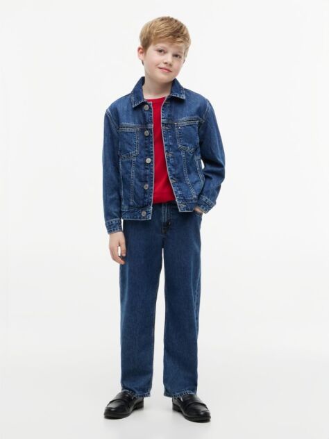 Denim Denim Trucker Τζάκετ Με Πίσω Σημαία  Παιδί Unisex