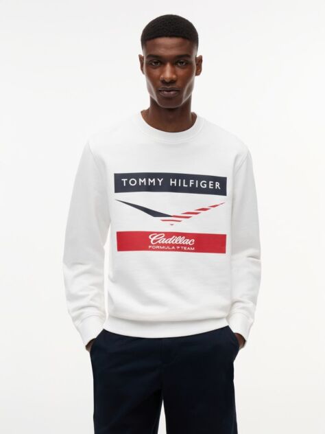 Άσπρο TH x Cadillac Formula 1® Team Chevron Φούτερ  Unisex