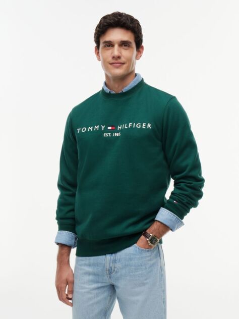 Green TH Flex Logo Sweatshirt  Men