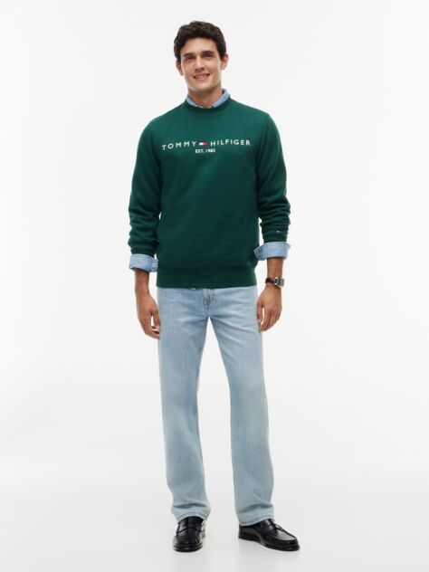 Green TH Flex Logo Sweatshirt  Men