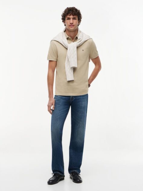 Beige 1985 Organic Cotton Regular Fit Polo  Men