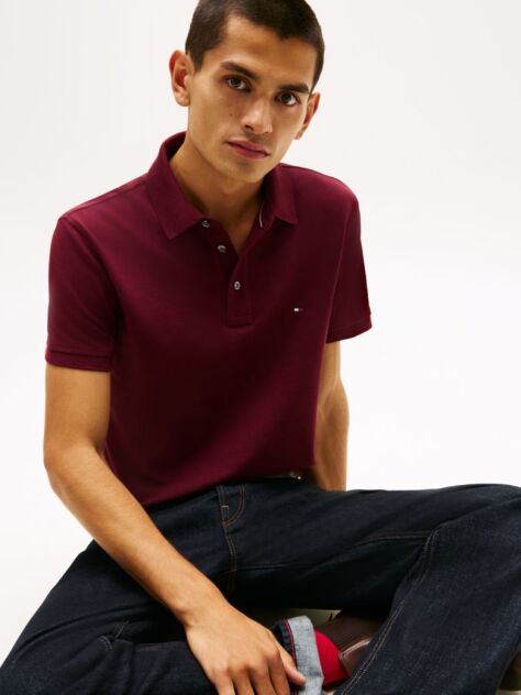 Red 1985 Organic Cotton Slim Fit Polo  Men