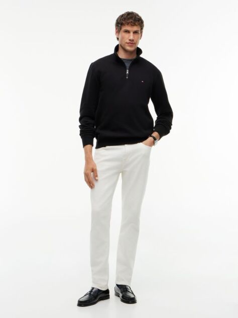 Black Quarter-Zip Fleece Sweatshirt  Men