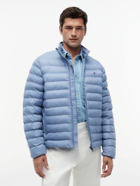 Blue Packable Recycled Jacket  Men