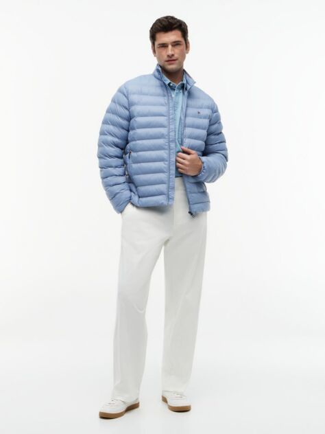 Blue Packable Recycled Jacket  Men