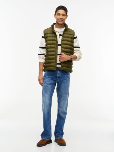 Green Packable Water Repellent Vest  Men